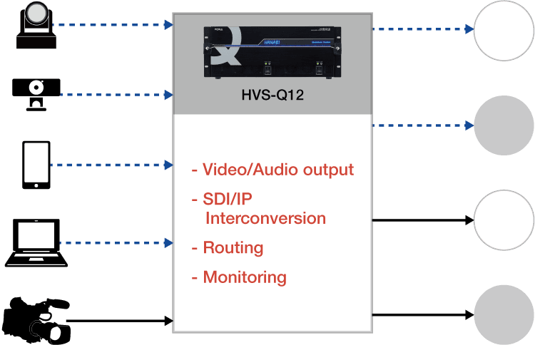  HVS-Q12 SDI/IP Conversion and Routing